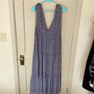 Lulu’s Floral Maxi Dress - Grey